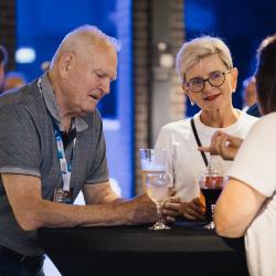 People talking in a bar