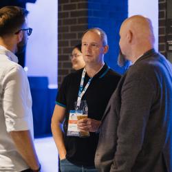 People talking in a bar