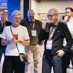 People talking in a bar