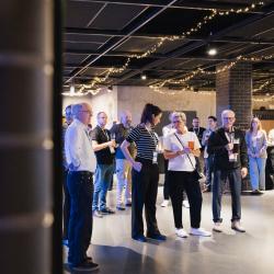 People talking in a bar