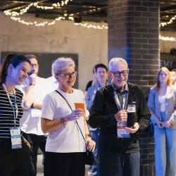 People talking in a bar