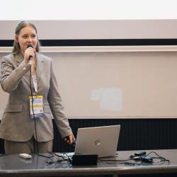 Person giving a presentation