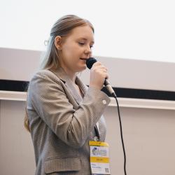 Person giving a presentation