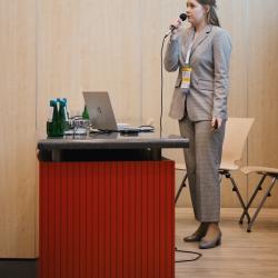 Person giving a presentation