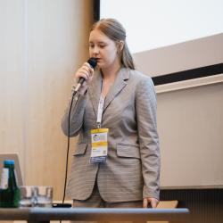 Person giving a presentation