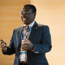 Person giving a presentation