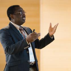 Person giving a presentation