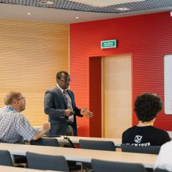 Person giving a presentation