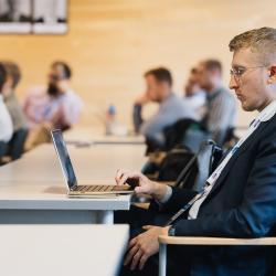 Person working on a computer