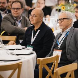 People sitting at the tables