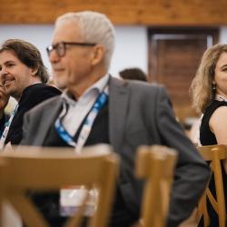 People sitting at the tables